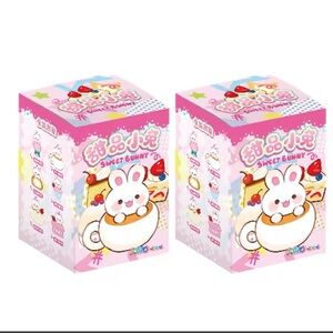 2 Kawaii Bunny Dessert Plush Trio - Pastel Sweets Set #easter